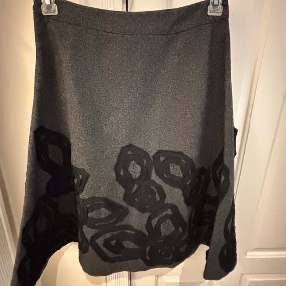 Boden Charcoal and Black A-Line Skirt - Picture 2 of 4